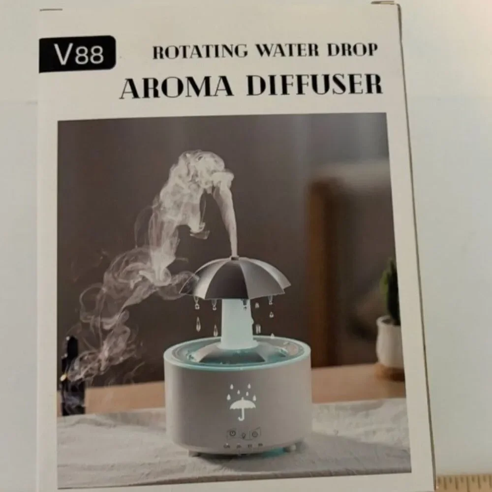 V88 Rotating water drop aroma diffuser with lightsNIB